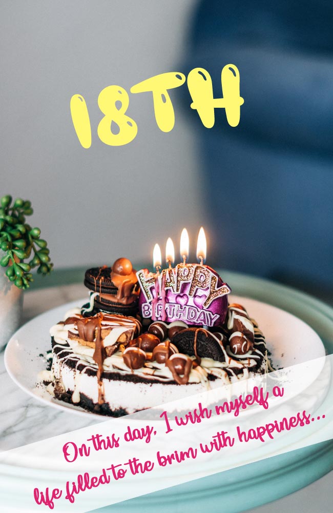 Instagram 18th Birthday Captions For Myself